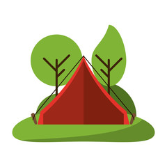 camping tent in nature