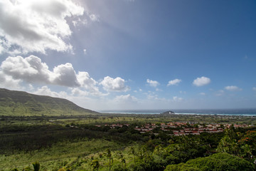 Makaha valley on the west coast of Oahu