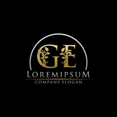 Golden Classy GE Letter Logo