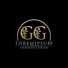 Golden Classy GG Letter Logo