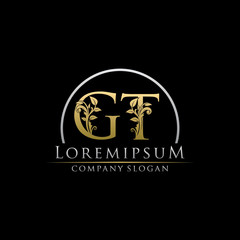 Golden Classy GT Letter Logo