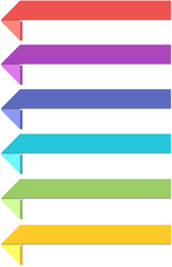 Set of rectangle labels in material design