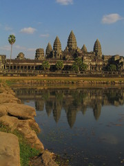 Fototapeta na wymiar Angkor Wat. Temple in Cambodia. Unesco World Heritage Site