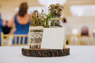 mockup wedding decoration table