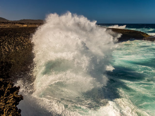   Views around the small Caribbean Island of Curacao