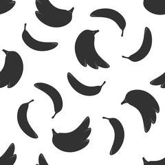 Seamless pattern with black banana