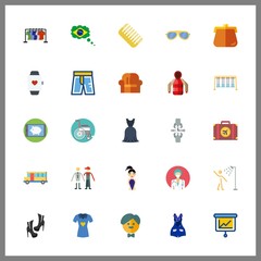 25 female icon. Vector illustration female set. friendship and smartwatch icons for female works