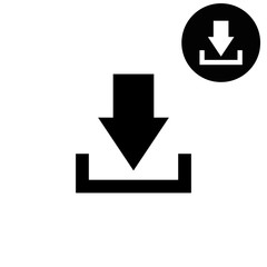 Download  - white vector icon