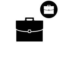 briefcase  - white vector icon