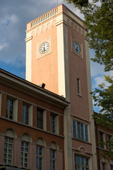 Fototapeta premium Building of central Post Office in the center of city of Stara Zagora, Bulgaria