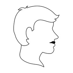 Man faceless head avatar in black and white