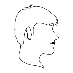 Man faceless head avatar in black and white