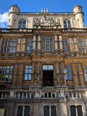 Exterior of Wollaton Hall in Nottingham, UK, built in Tudor times by Robert Smythson..