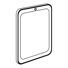 Tablet computer technology in black and white