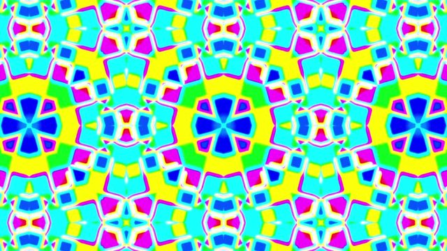 Colorful fast kaleidoscope square grid psychedelic VJ Motion Background Loop 2