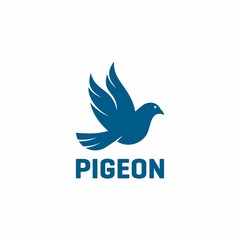Fototapeta na wymiar Pigeon Silhouette Logo Vector