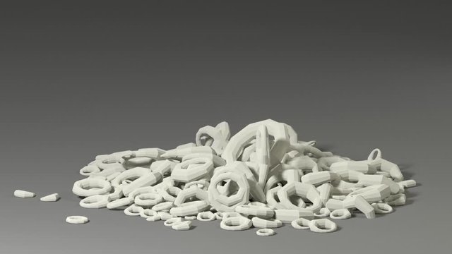 Complexity, order and chaos. Organised rings collapse into disorder.