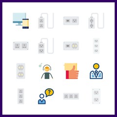 16 smartphone icon. Vector illustration smartphone set. social media and device icons for smartphone works