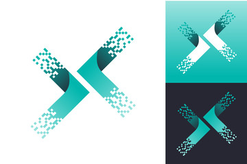 Pixel Arrow Logo Inspirations Template - obrazy, fototapety, plakaty