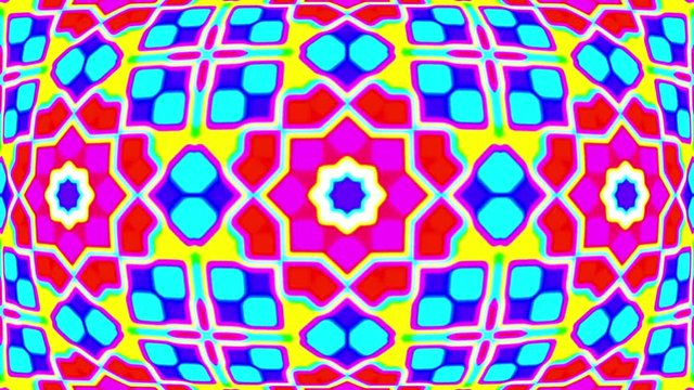 Hypnotic Psychedelic Colorful Kaleidoscope Mandala VJ Motion Background Loop 1