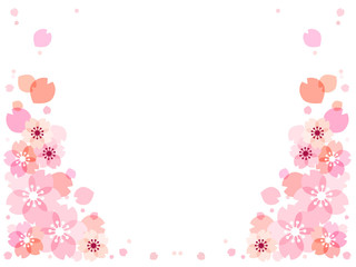 桜の花のイラストの背景素材