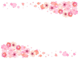 桜の花のイラストの背景素材