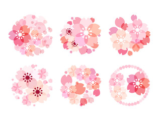 桜の花のイラストの背景素材 © konohana