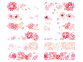 桜の花のイラストの背景素材