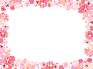 桜の花のイラストの背景素材