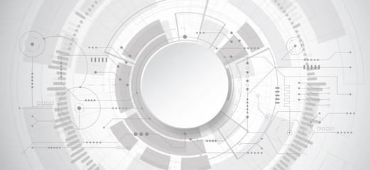 Abstract 3d design background with technology dot and line circuit board texture. Modern engineering, futuristic, science communication concept. Vector illustration