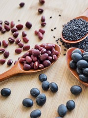 팥과 검정 콩 그리고 검정 깨 