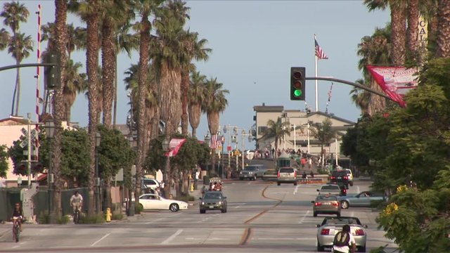 View of a City Street in Santa Barbara United