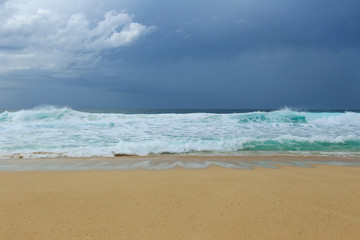 Fototapeta na wymiar Hawaiian beach and ocean