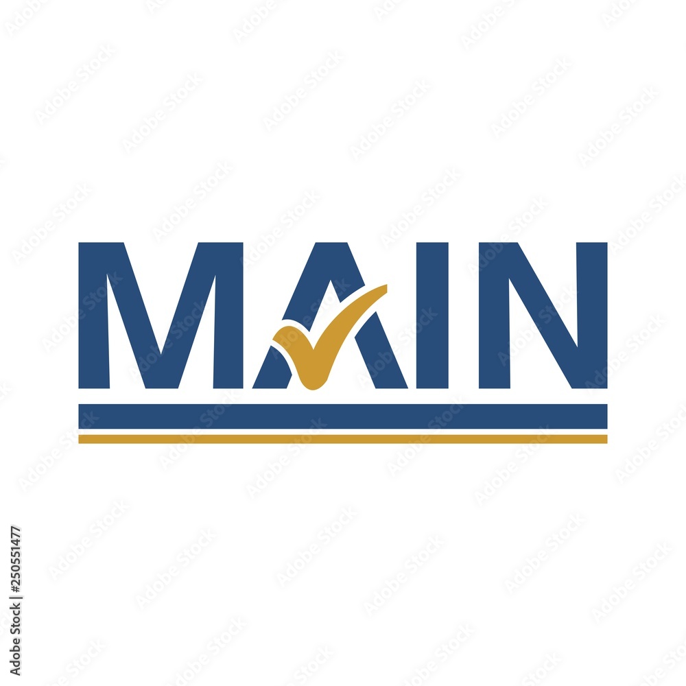 Canvas Prints check mark in the text main vector logo