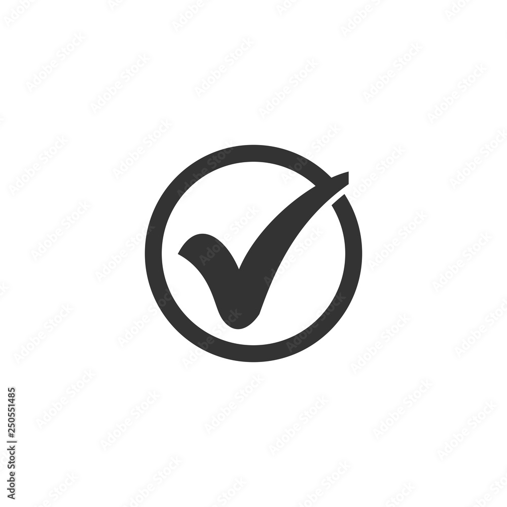 Canvas Prints check mark in the circle vector logo