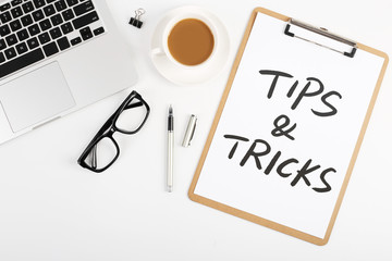 Tips And Tricks Concept On Desktop