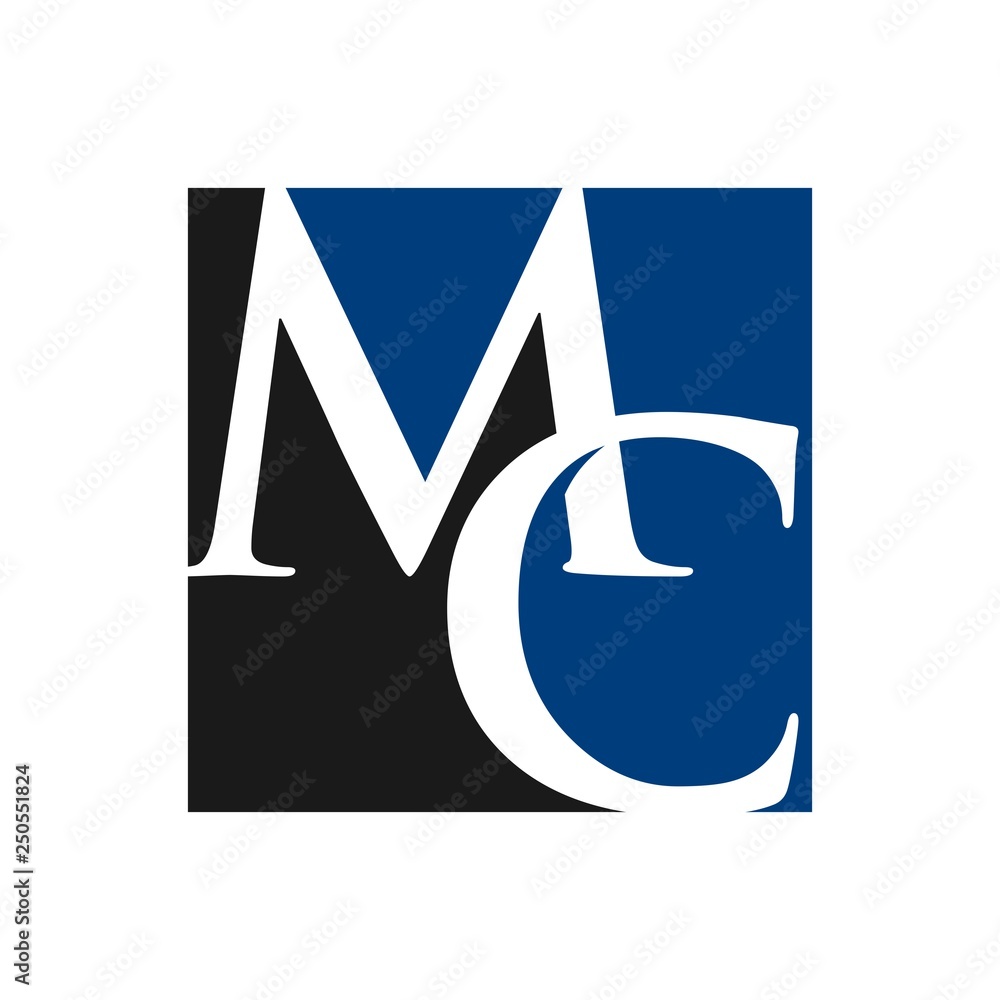 Wall mural letter m and c vector logotype.