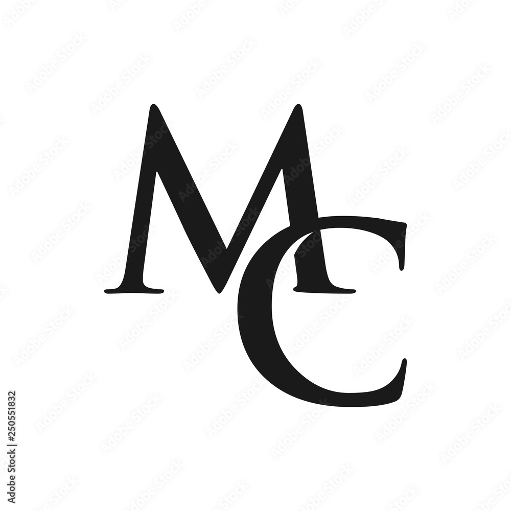 Wall mural letter m and c vector logotype.