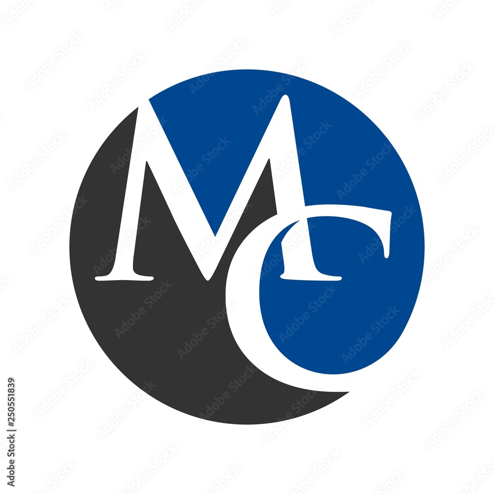 Canvas Prints letter m and c vector logotype.
