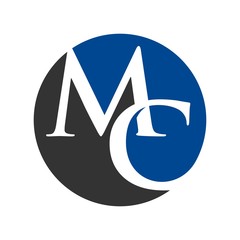 letter M and C vector logotype. - obrazy, fototapety, plakaty