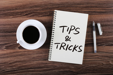 Tips And Tricks Concept On Desktop