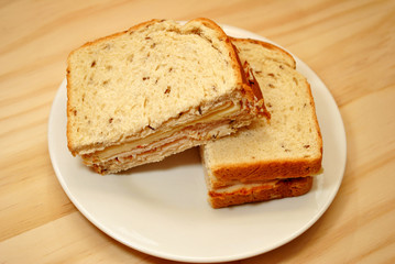 Turkey & Cheese on Rye Bread