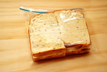 Turkey &Cheese Sandwich in a Sandwich Bag
