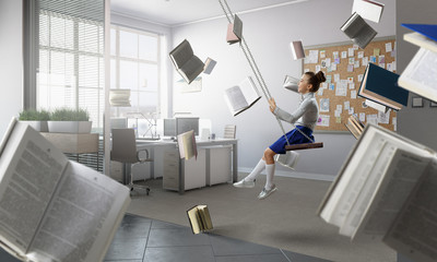 Happy careless childhood. Mixed media