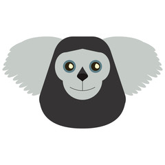 Monkey head cartoon isolated
