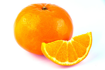 Orange isolated on white background.