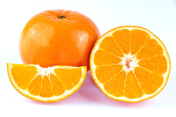 Orange isolated on white background.