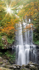 Autumn Yunshen waterfall in New Taipei City Sanxia District, New Taipei City, Taiwan