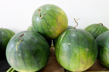 fresh watermelon just picked from the forest