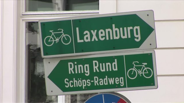 Close view of signboards in Vienna Austria